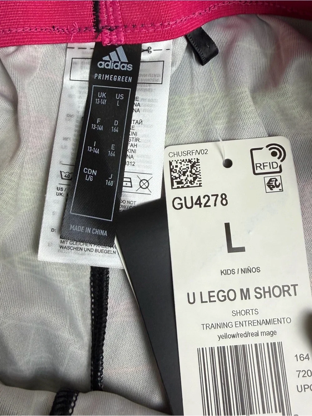 Adidas x LEGO Boys Training Shorts Size Large NWT Aeroready Graphic